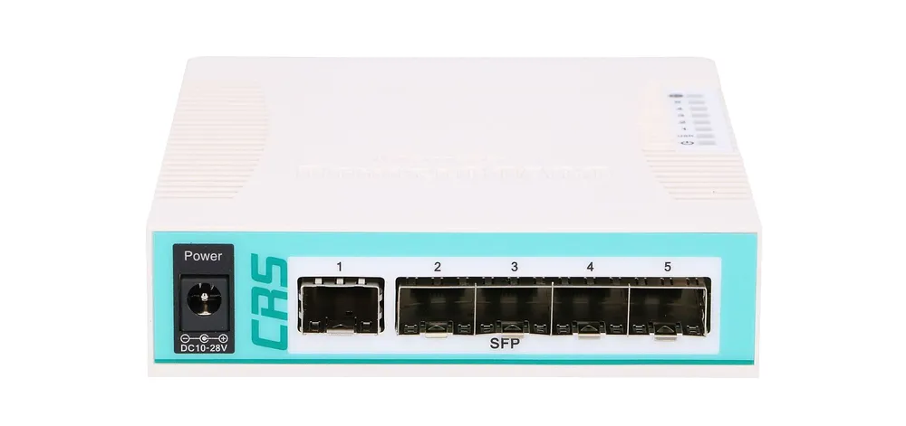 MIKROTIK - ROUTER SWITCH 5 PUERTOS SFP - 1 COMBO SFP Y RJ45 - ROUTEROS - CRS106-1C-5S