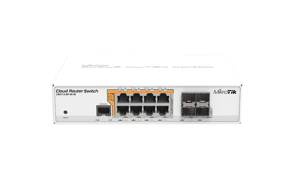 MIKROTIK - ROUTER SWITCH 8 POE, 4 SFP - CRS112-8P-4S-IN