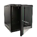 NITROTEL GABINETE DE PARED DE 12U, UNA SOLA SECCIÓN, 530 MM DE ANCHO X 450 MM DE PROFUNDIDAD, LADOS REMOVIBLES. PANELES PUERTA CON MARCO DE VIDRIO TEMPLADO, INCLUYE 1 VENTILADOR CON ENCHUFE APROBADO POR UL, ACABADO CON PINTURA ELECTROSTÁTICA, COLOR: NEGR