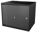 NITROTEL GABINETE SOHO DE 9U 500X450 19", PUERTA DE VIDRIO Y PINTURA ELECTROESTATICA